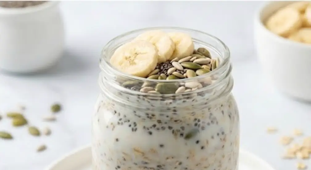 Overnight High Protein Oats with Chia & Seeds