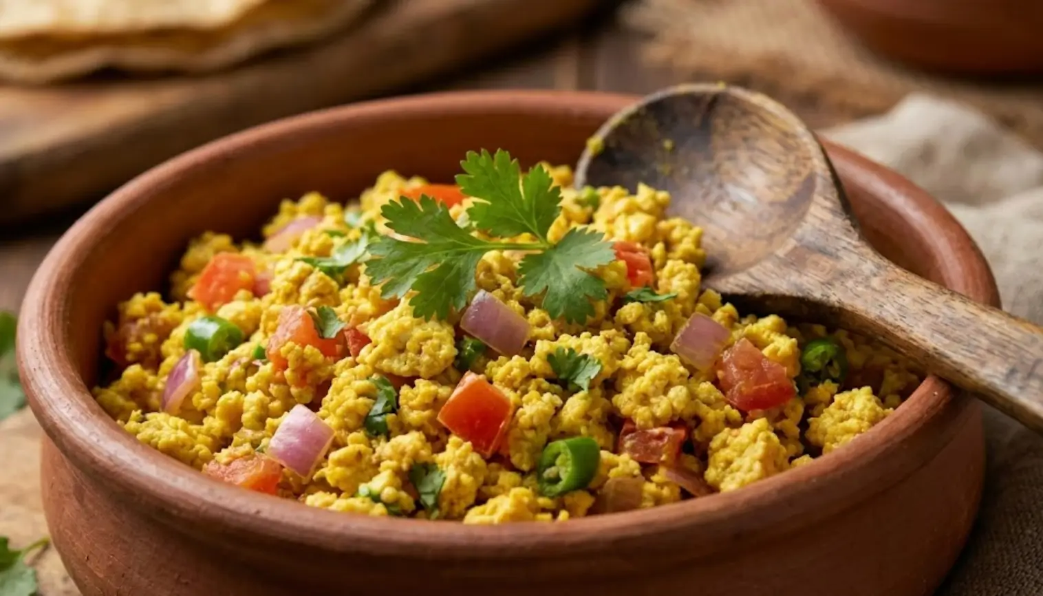 High Protein Paneer Bhurji Recipe (Veg)